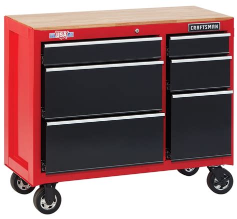 craftsman 6 drawer steel rolling tool cabinet|craftsman toolbox on wheels.